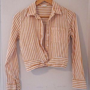 Aeropostale Button Down Crop Shirt / size - XS / $15